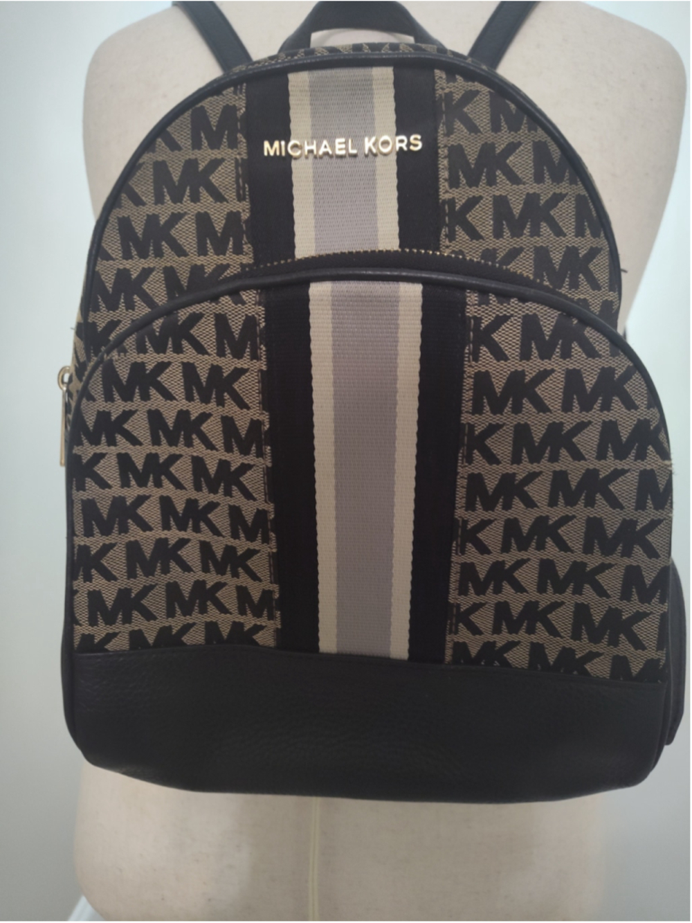 Women's Michael Kors Backpack One Size Black and Beige
